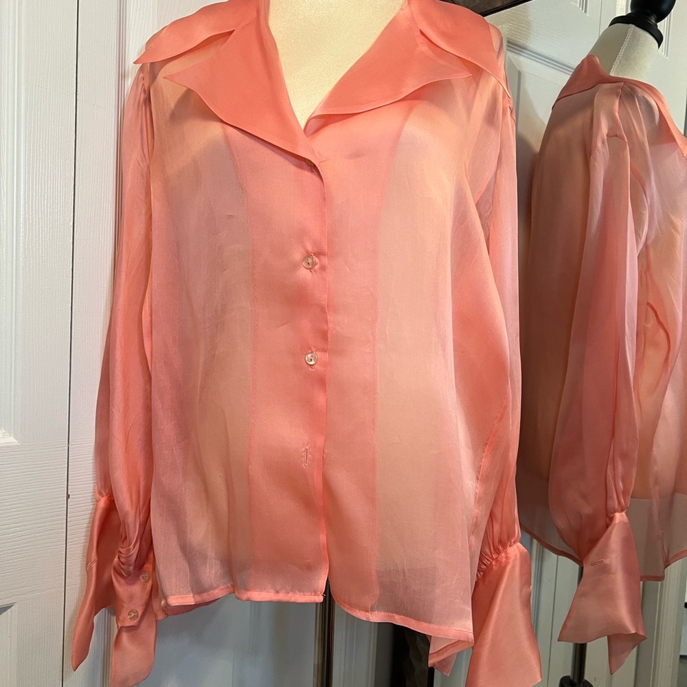 Garage Orange Boxy Sailor Collar Blouse
